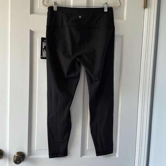 NWT 90 DEGREES BLACK LEGGINGS CROPPED SIZE LARGE PERFORMANCE WICKING HIGH WAIST - Picture 4 of 10